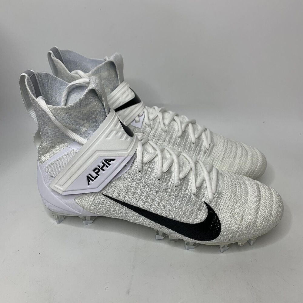 Nike Alpha Menace Elite 2 Football Cleats Flyknit Men's 12.5 White AO3374-101